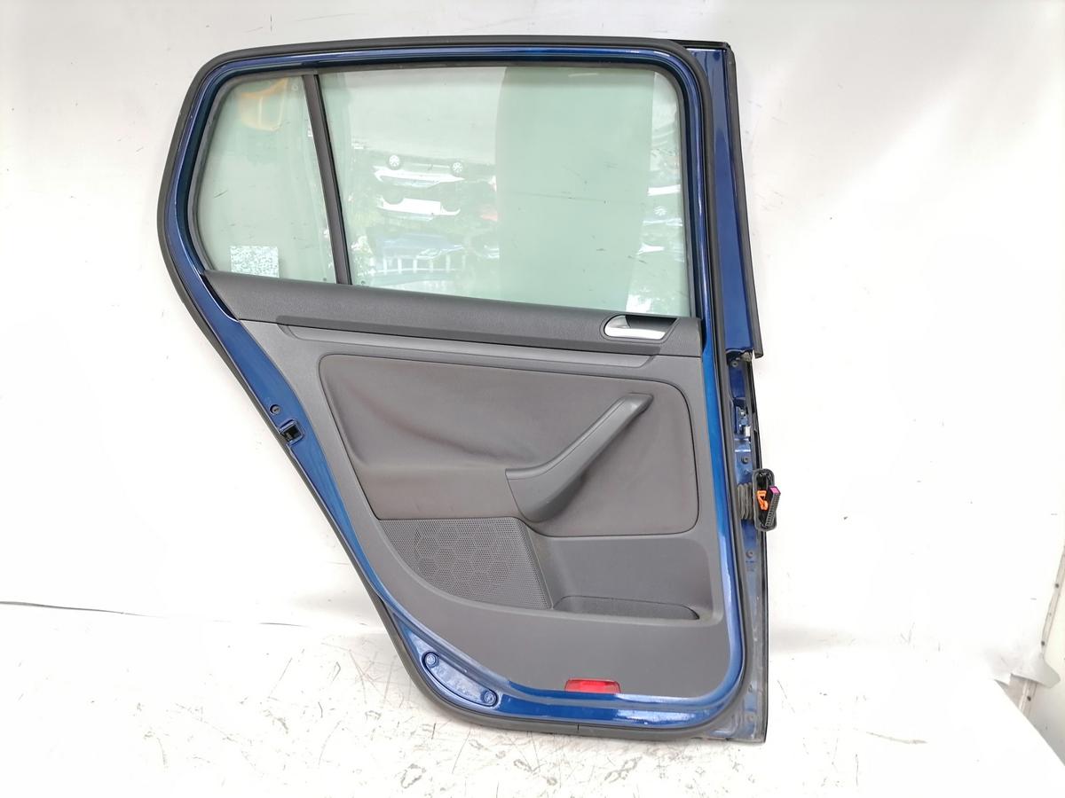 VW Golf 5 original T&uuml;r hinten links LD5Q Shadowblue Flie&szlig;heck Bj.2008